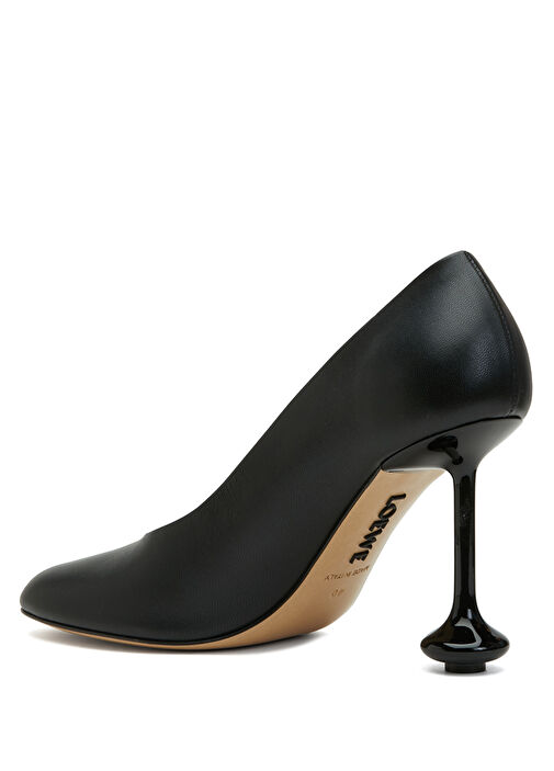 Toy Siyah Deri Topuklu Ayakkabı - Görsel 4