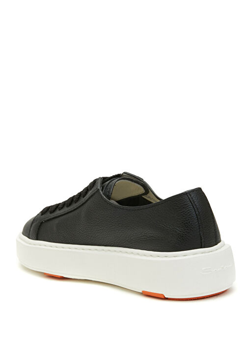 Santoni Siyah Santoni Deri Kadın Sneaker
