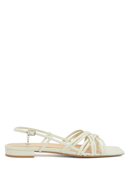 Beymen Club Leather Sandals Beymen Club - Ecru Floral Women main image 4