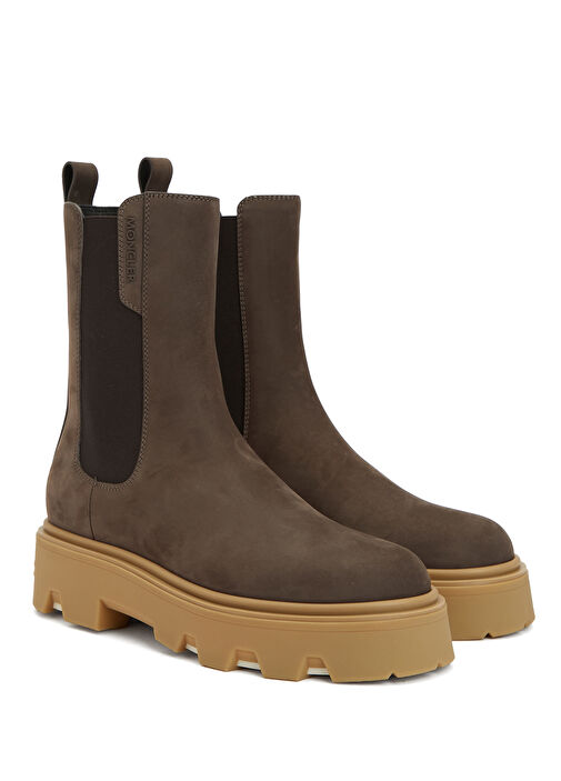Kahverengi Kadın Deri Bot - Görsel 3