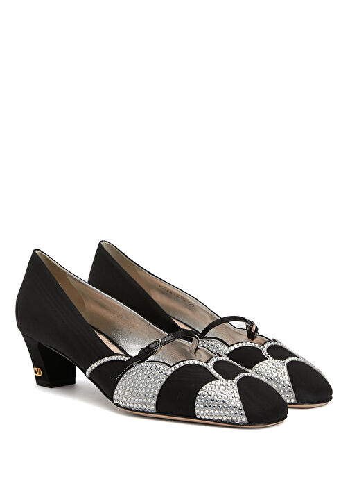 Siyah Silver Topuklu Ayakkabı - Görsel 3