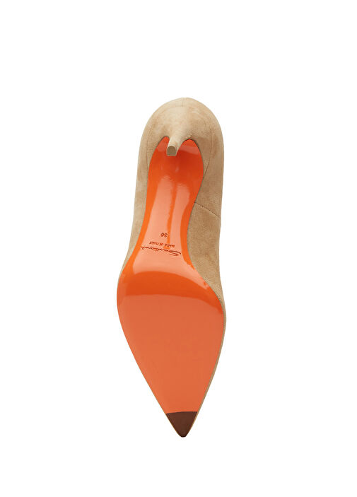 Açık Kahverengi Süet Stiletto - Görsel 6