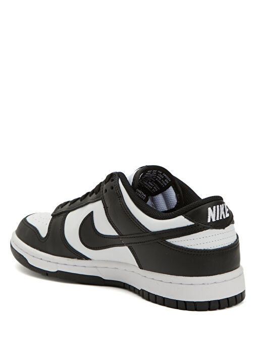 Dunk Low Siyah Beyaz Kadın Deri Sneaker - Görsel 4