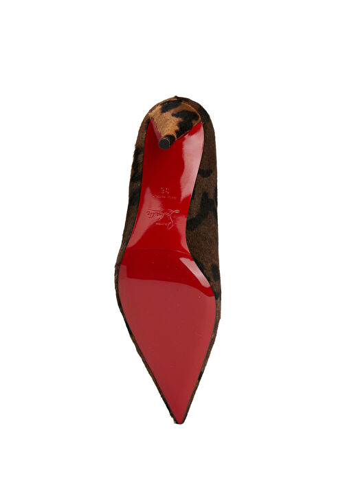 Miss Leopar Desenli Deri Stiletto - Görsel 6