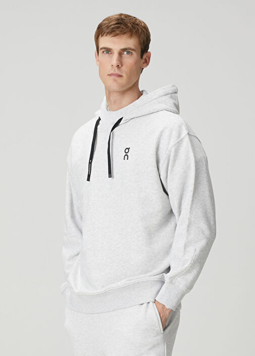 On - Club Graphic Gri Kapüşonlu Sweatshirt - Gri