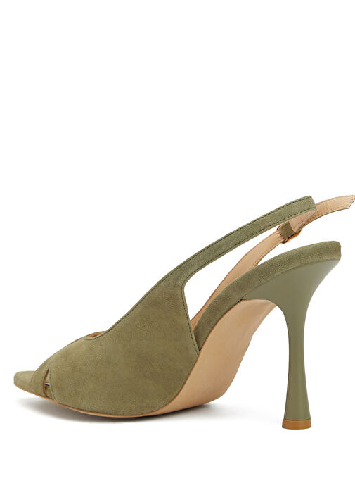 Yeşil Kadın Deri Sandalet - Görsel 4