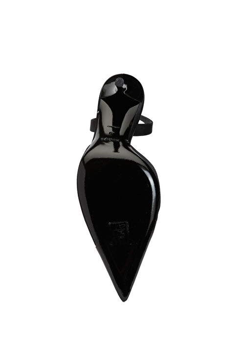 Samaya Siyah Deri Topuklu Ayakkabı - Görsel 6