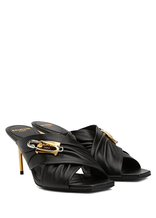 Siyah Kadın Deri Terlik - Görsel 3