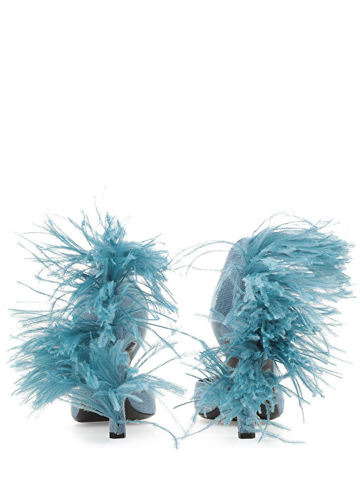 Area Mavi Topuklu Denim Ayakkabı - Görsel 4