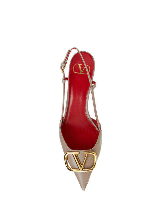 Pudra Deri Topuklu Ayakkabı - Görsel 5