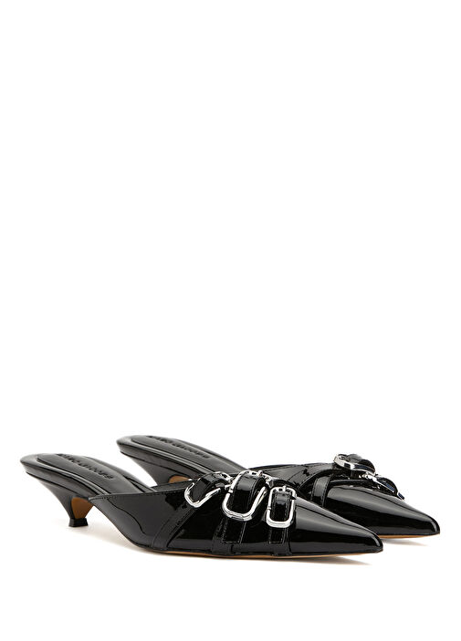 The Emma Kitten Siyah Deri Topuklu Ayakkabı - Görsel 3