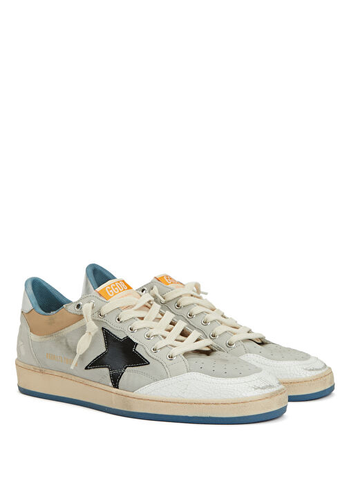 Ball Star Gri Erkek Deri Sneaker - Görsel 3