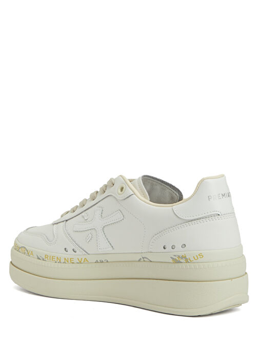 Micol Beyaz Kadın Deri Sneaker - Görsel 4