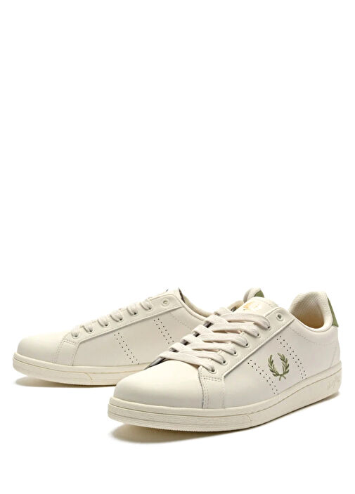 Beyaz Unisex Deri Sneaker - Görsel 2