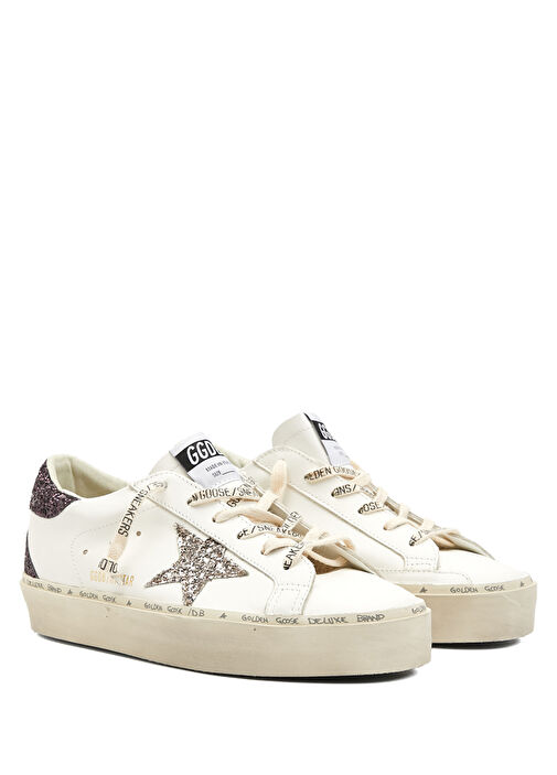 Golden Goose - Hi Star Black White Womens Leather Sneakers