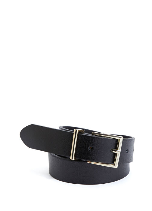 Siyah Kadın Deri Kemer