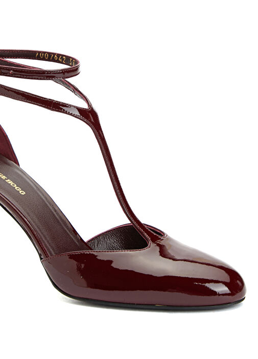 Bordo Rugan Topuklu Ayakkabı - Görsel 7