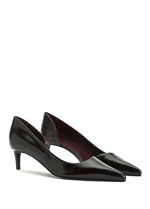 Jett Siyah Deri Topuklu Ayakkabı - Görsel 3