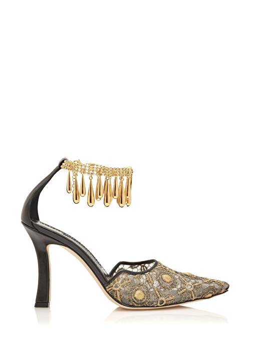 Harnicusus Siyah Gold Topuklu Ayakkabı - Görsel 2
