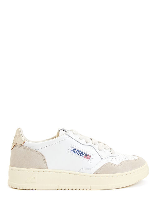 Beyaz Gold Kadın Deri Sneaker - Görsel 2