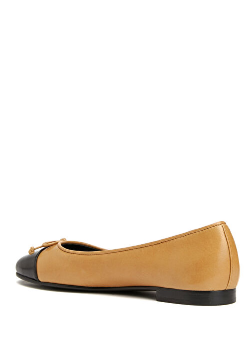 Cap Toe Bej Siyah Deri Babet - Görsel 4