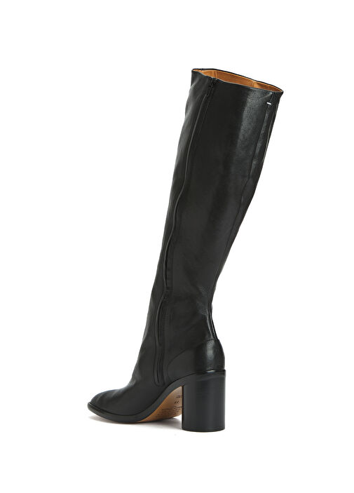 Tabi Koyu Bordo Kadın Deri Çizme - Görsel 4