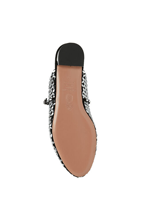 Crystal Sea Siyah Kadın Deri Terlik - Görsel 6