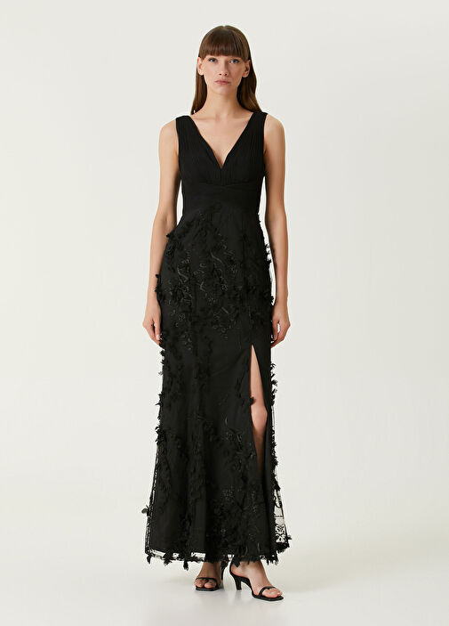 Aidan Mattox - Black Maxi Evening Dress