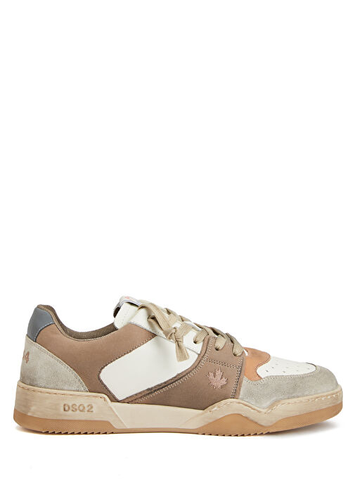 Spiker Beyaz Yeşil Erkek Deri Sneaker - Görsel 2