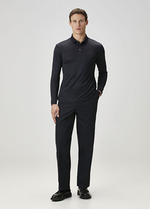 Emporio Armani - Dark Blue Waist Belted Trousers
