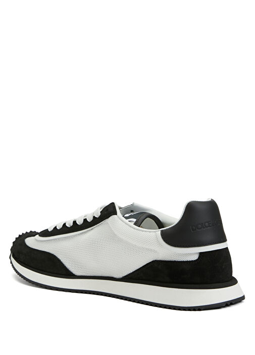 Siyah Beyaz Logolu Erkek Sneaker - Görsel 4