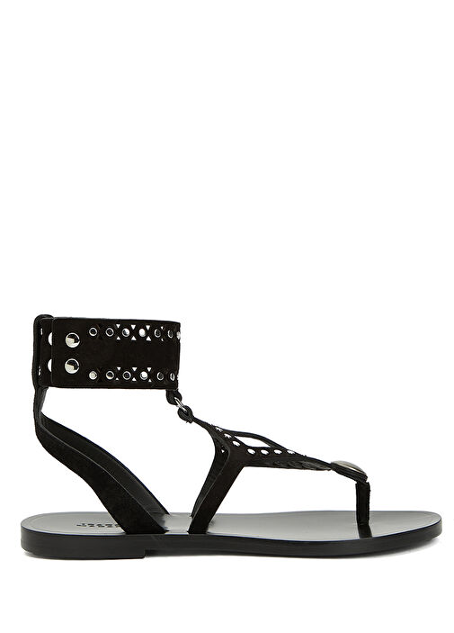 Edil Siyah Kadın Deri Sandalet - Görsel 2