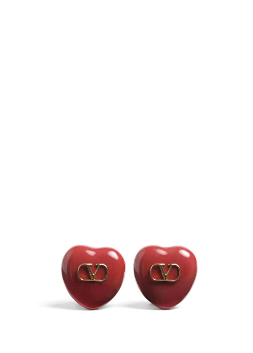 Valentino Garavani - Red Heart-Shaped Women's Earrings