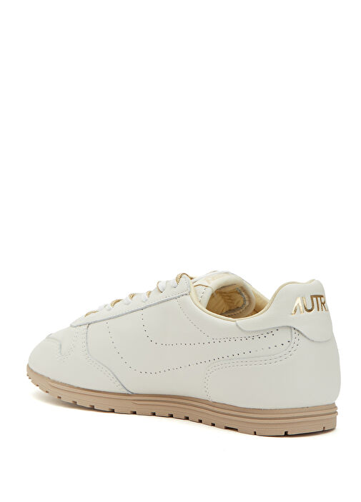 Windspin Beyaz Gold Kadın Deri Sneaker - Görsel 4