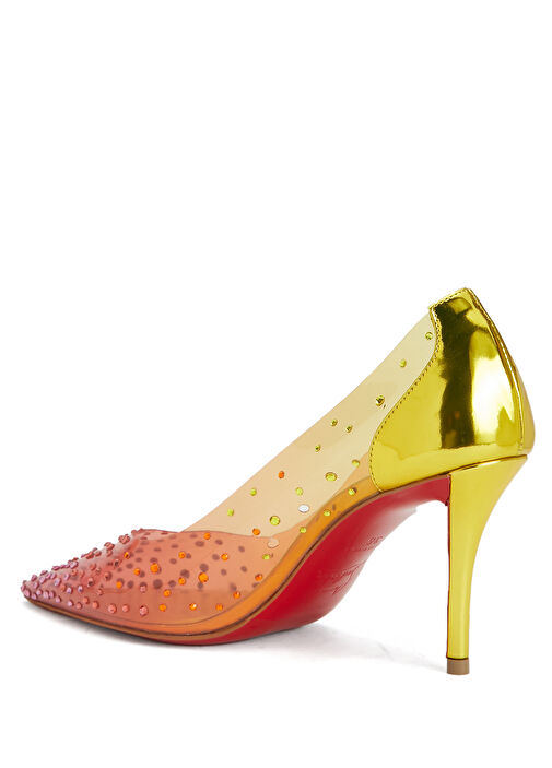 Miss Z Çok Renkli Deri Topuklu Ayakkabı - Görsel 4