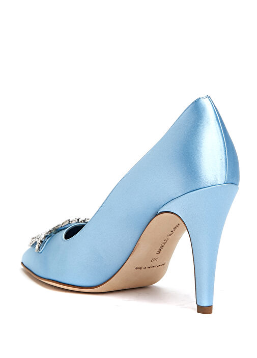 Palos Mavi Taşlı Tokalı Stiletto - Görsel 4