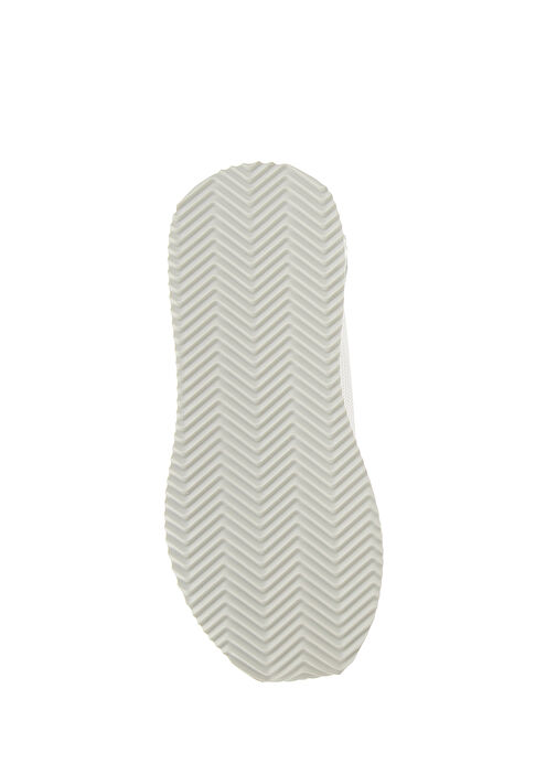 Beyaz Logo Detaylı Kadın Deri Sneaker - Görsel 6