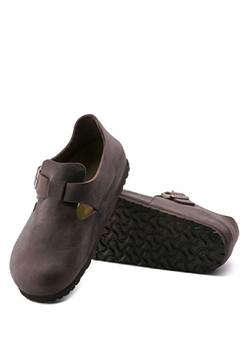 London Leoi Koyu Kahverengi Erkek Deri Sandalet - Görsel 3