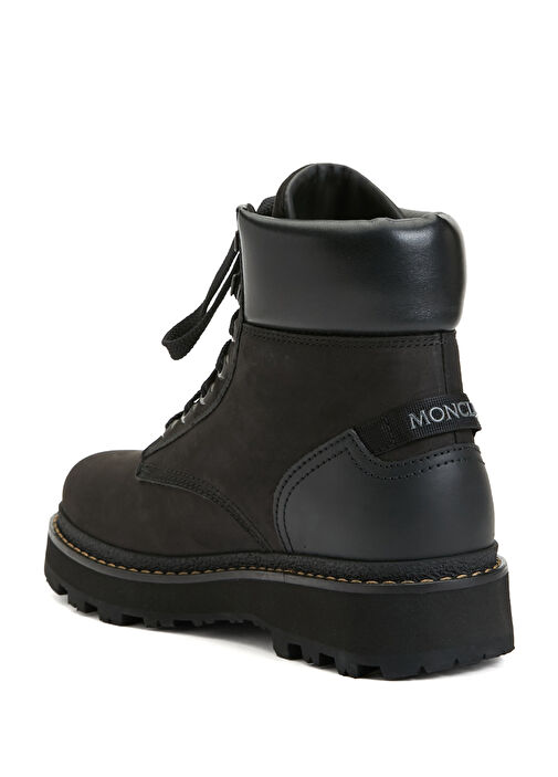 Siyah Logolu Erkek Deri Bot - Görsel 4