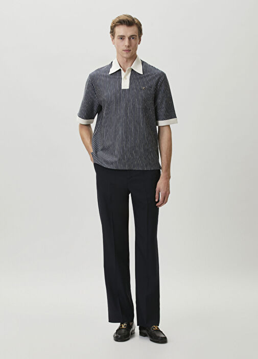 Valentino Lacivert Erkek VLogo Signature Lacivert Polo Yaka T