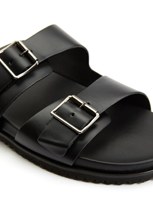 Siyah Erkek Deri Terlik - Görsel 7