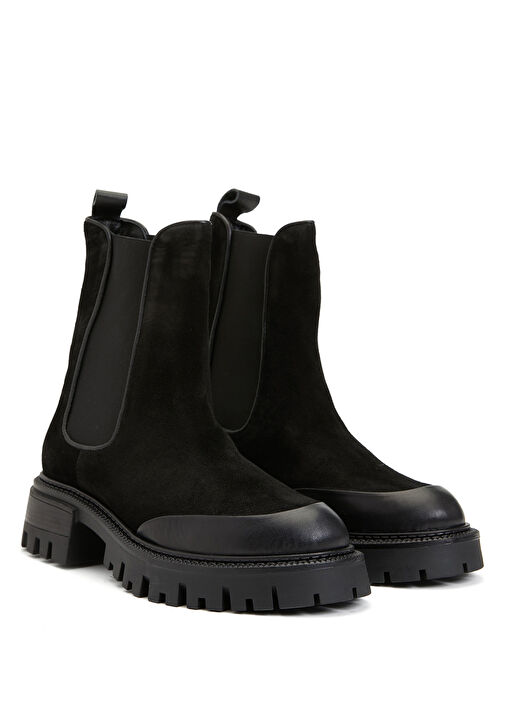 Siyah Kadın Deri Bot - Görsel 8