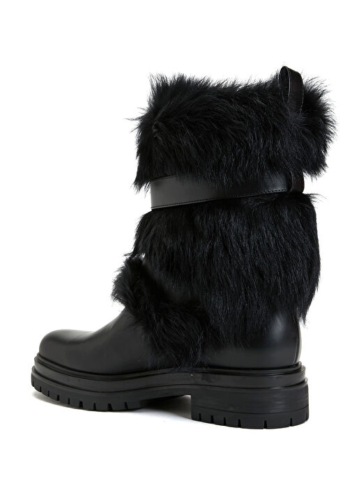 Siyah Kadın Deri Bot - Görsel 4