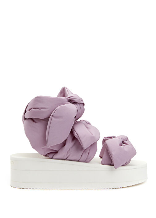 Beyaz Lila Kadın Sandalet - Görsel 2