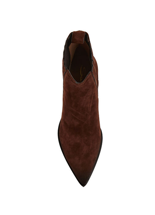 Koyu Kahverengi Kadın Süet Bot - Görsel 5