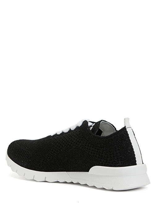 Siyah Kadın Kaşmir Sneaker - Görsel 4