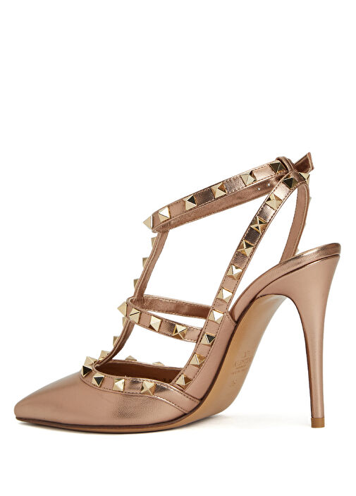 Rockstud Deri Topuklu Ayakkabı - Görsel 4