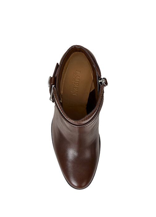 Koyu Kahverengi Kadın Deri Bot - Görsel 5