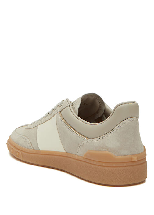 Bej Kadın Deri Sneaker - Görsel 4