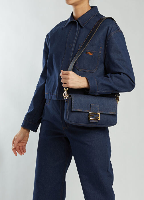 Fendi Mavi Kadın Baguette Mavi Kadın Denim Çanta 1961150 | Beymen
